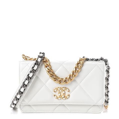 white cornwr chanel wallet|Chanel handbags on chain.